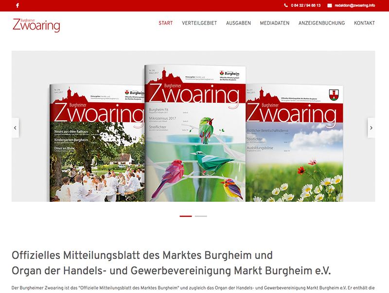 neue Website Burgheimer Zwoaring